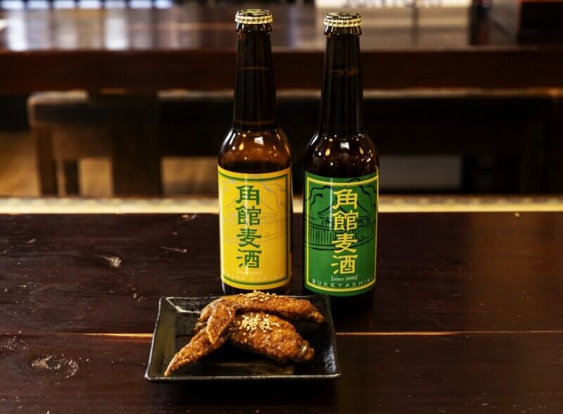 地ビールと手羽先